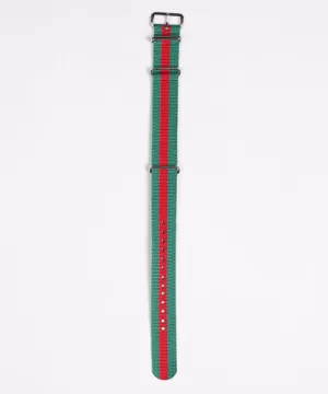 20mm Green and Red NATO Watch Strap