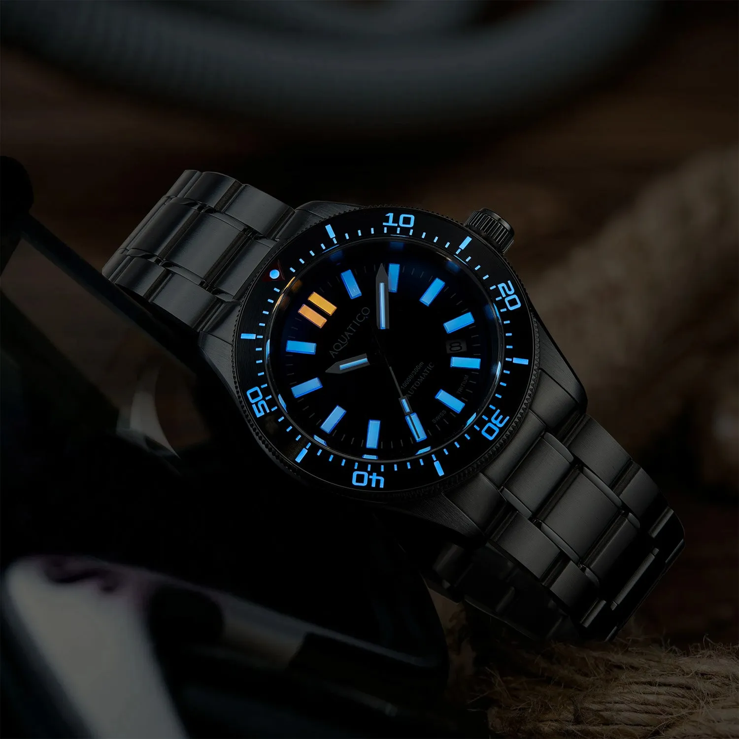 Aquatico Aequorea Victoria Tritium Black Dial (NH35)