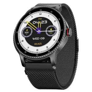 boAt Newly Launched Lunar Discovery w/ 1.39" (3.5 cm) HD Display, Turn-by-Turn Navigation, DIY Watch Face Studio, Bluetooth Calling, Emergency SOS, QR Tray, Smart Watch for Men & Women(Black Metal)