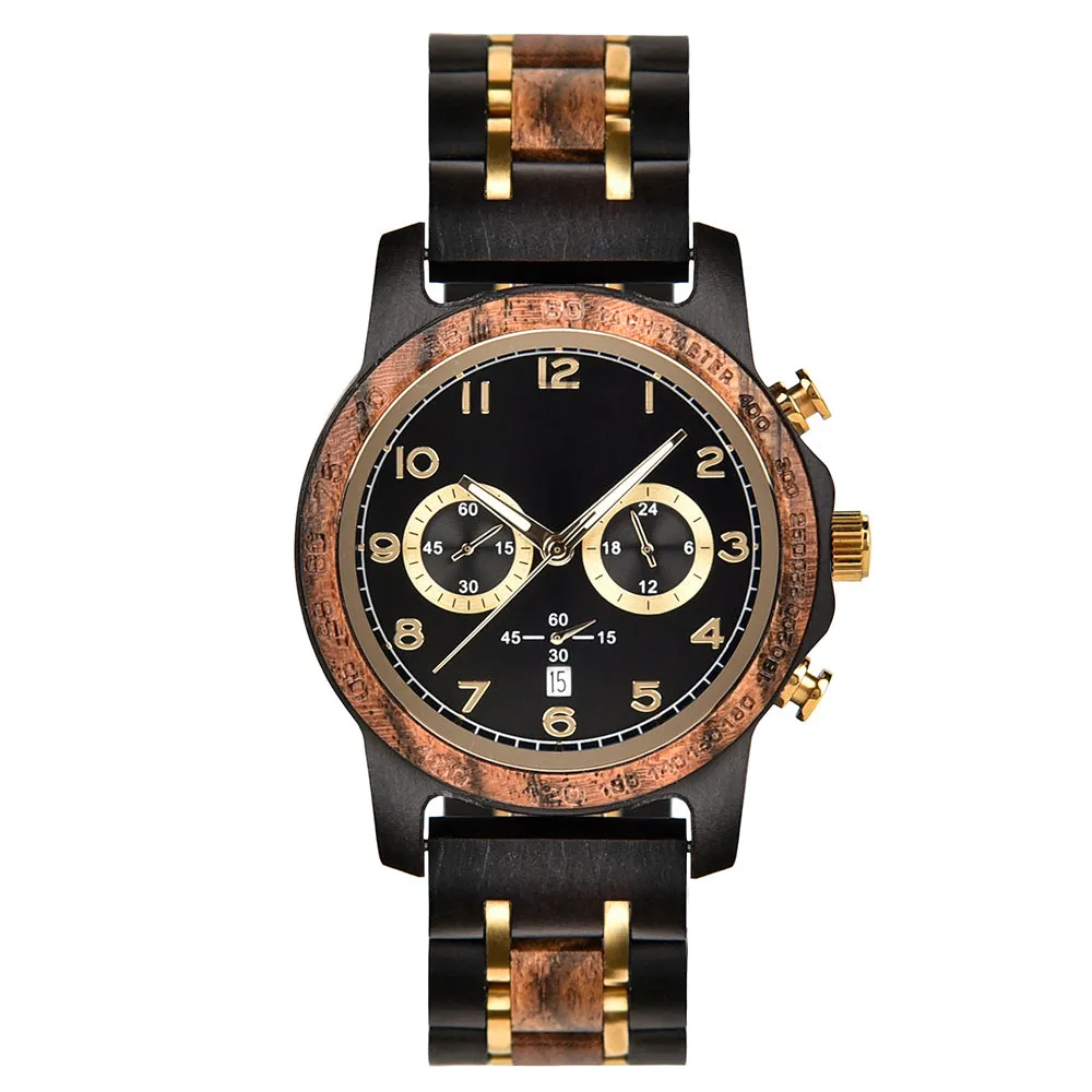 Burlin - Ebony & Zebrawood Chronograph