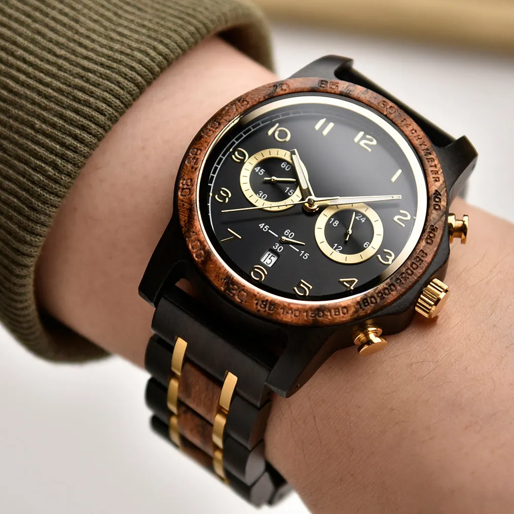 Burlin - Ebony & Zebrawood Chronograph