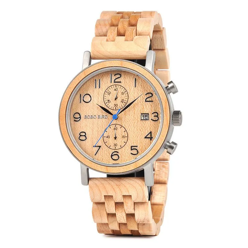 Business Quartz Movement Wood Watch For Men