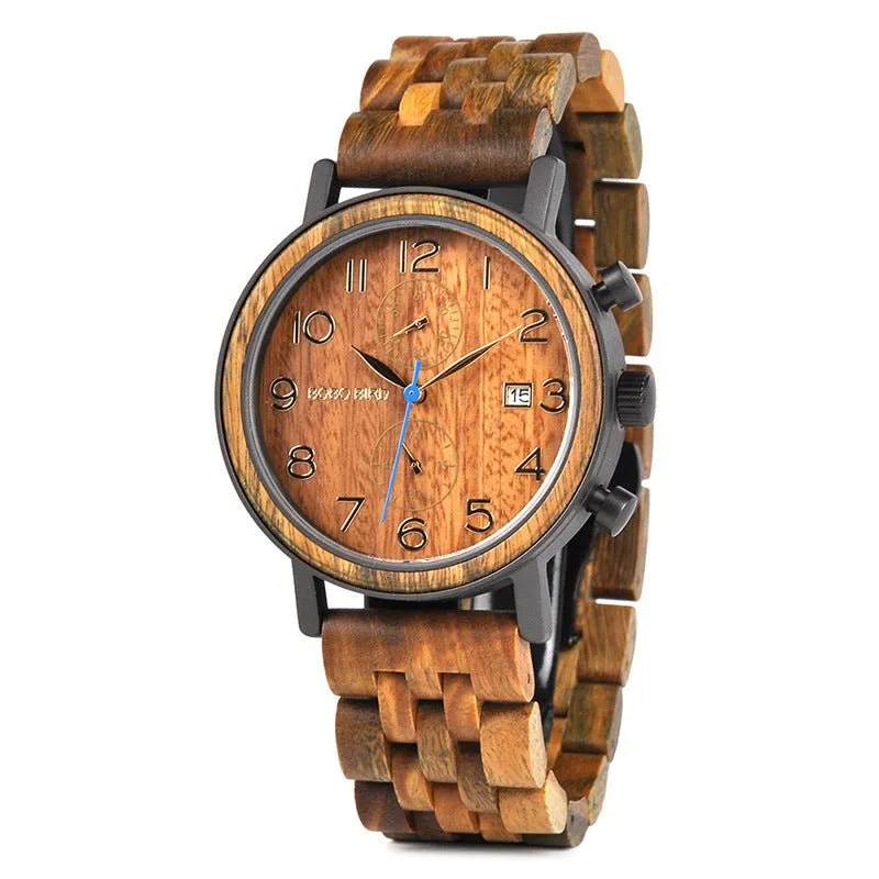 Business Quartz Movement Wood Watch For Men