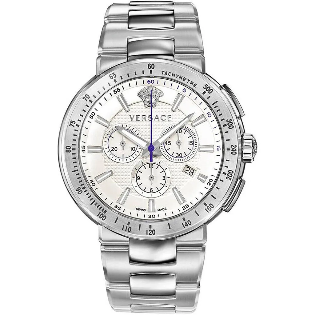 Chronograph Stainless Steel Watch with Sapphire Glass Case