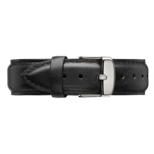 Cinturino Black leather Band - Steel Buckle