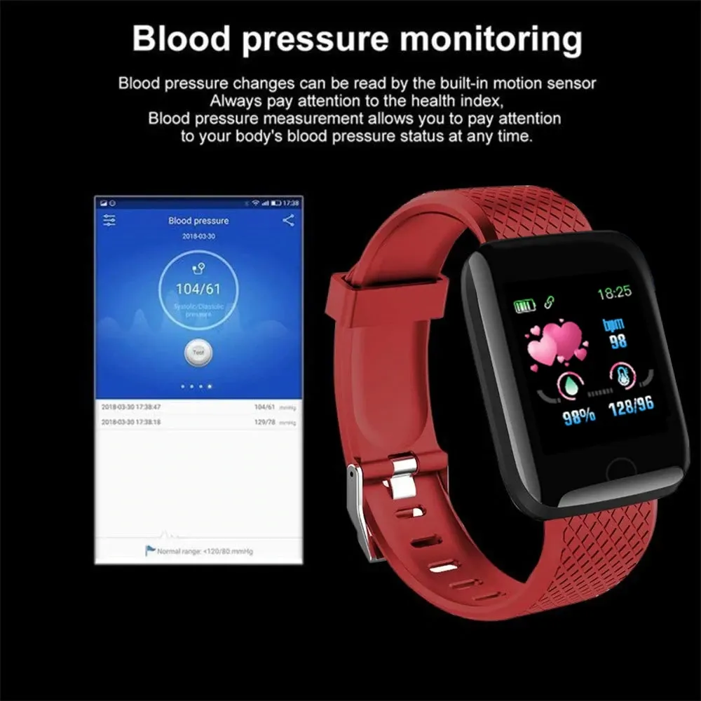 D13 Smart Watches Heart Rate 116 Plus Smart Touch Watch Wristband Sports Watches Smart Band Men Women Smartwatch For Android