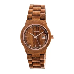 Earth Wood Biscayne Bracelet Watch w/Date - Brown