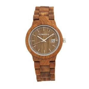 Earth Wood Biscayne Bracelet Watch w/Date - Olive