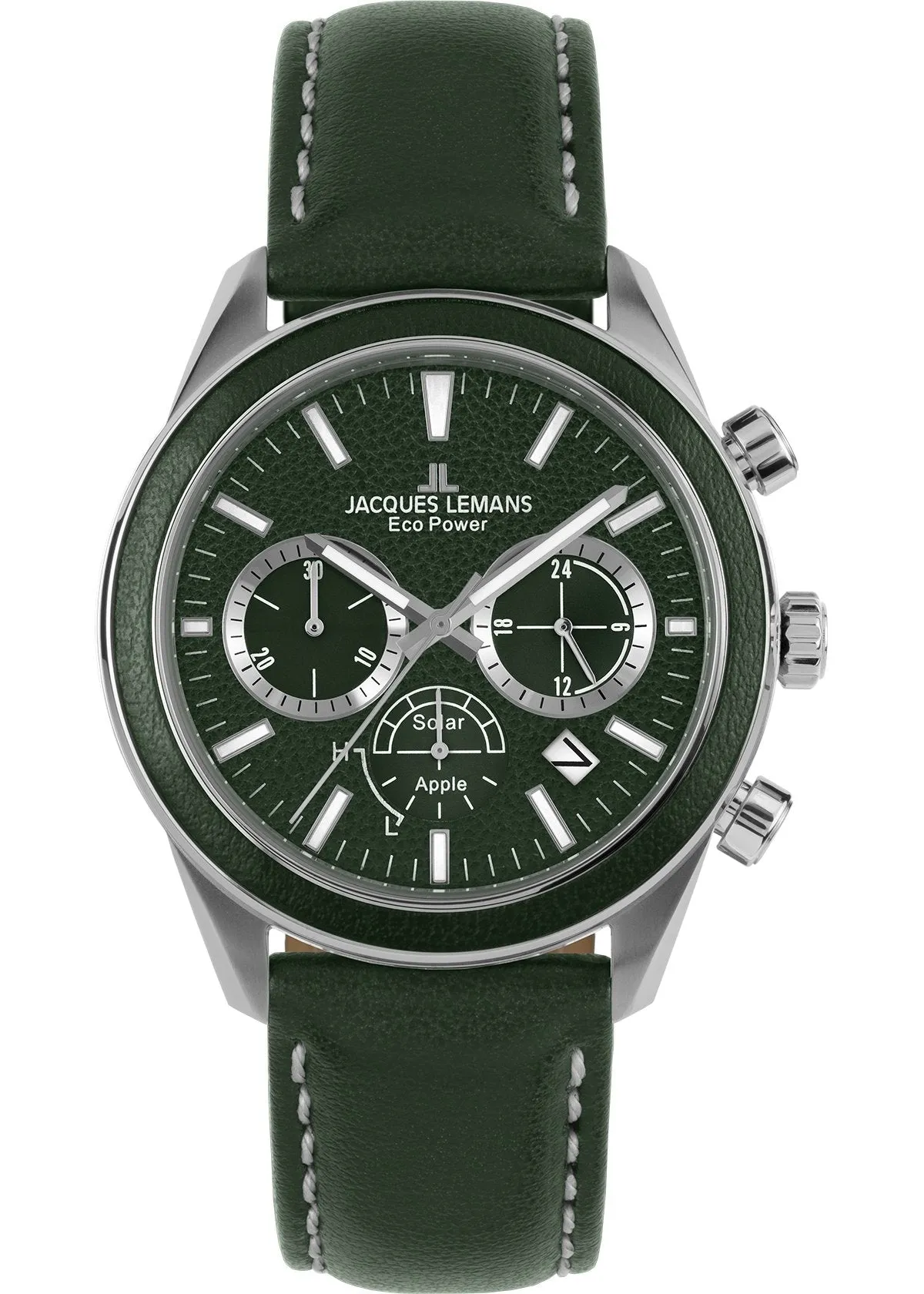 Eco Power Solar Chronograph Green Vegan Strap Men's Watch