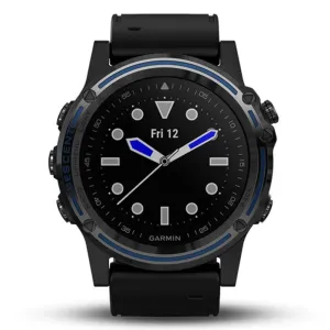 Garmin Descent MK1 Black Silicone Band Gray Sapphire Crystal Digital Dial Smart Watch - 010-01760-02