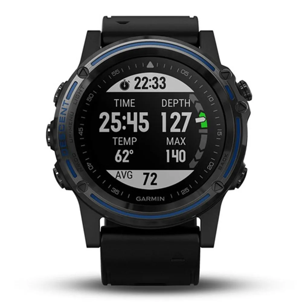 Garmin Descent MK1 Black Silicone Band Gray Sapphire Crystal Digital Dial Smart Watch - 010-01760-02