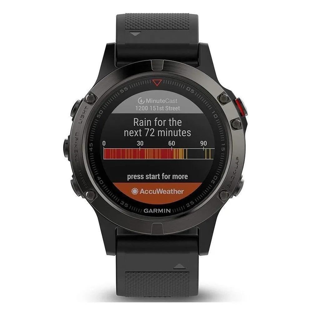 Garmin fenix 5S Black Silicone Band Black Digital Dial Smart Watch - 010-01987-02