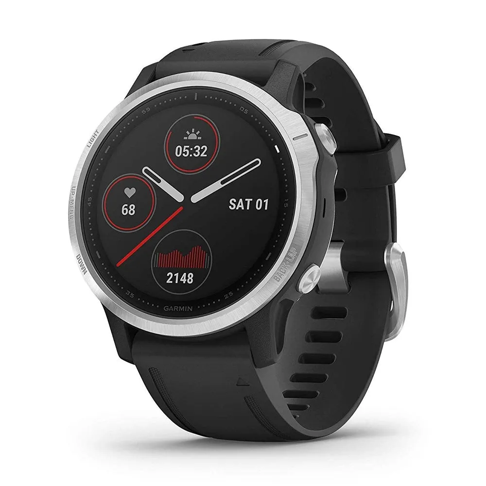 Garmin fenix 6S Black Silicone Band Black Digital Dial Multisport GPS Smart Watch - 010-02159-01