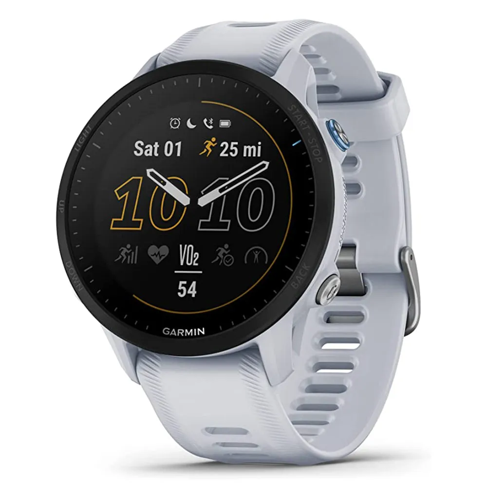 Garmin Forerunner 955 Whitestone Tailored to Triathlete, Long-Lasting Battery GPS Running Smartwatch -  010-02638-11