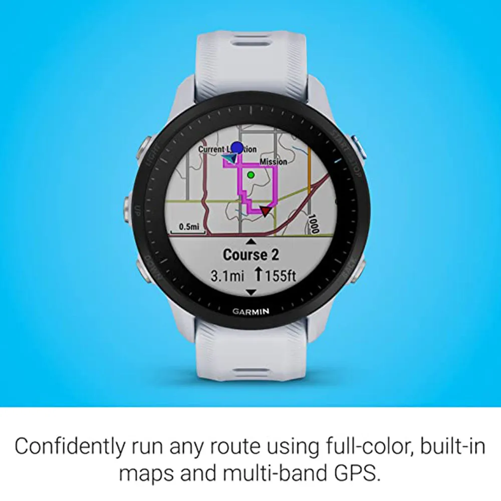 Garmin Forerunner 955 Whitestone Tailored to Triathlete, Long-Lasting Battery GPS Running Smartwatch -  010-02638-11