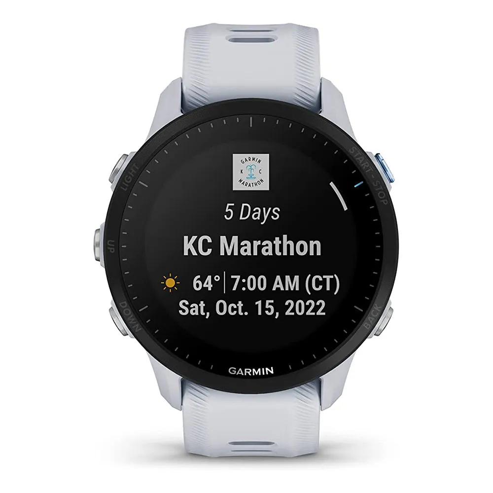 Garmin Forerunner 955 Whitestone Tailored to Triathlete, Long-Lasting Battery GPS Running Smartwatch -  010-02638-11