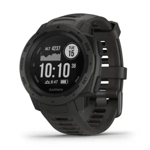 Garmin Instinct Outdoor GPS Graphite - Black Rubber Strap Smart Watch - 010-02064-00