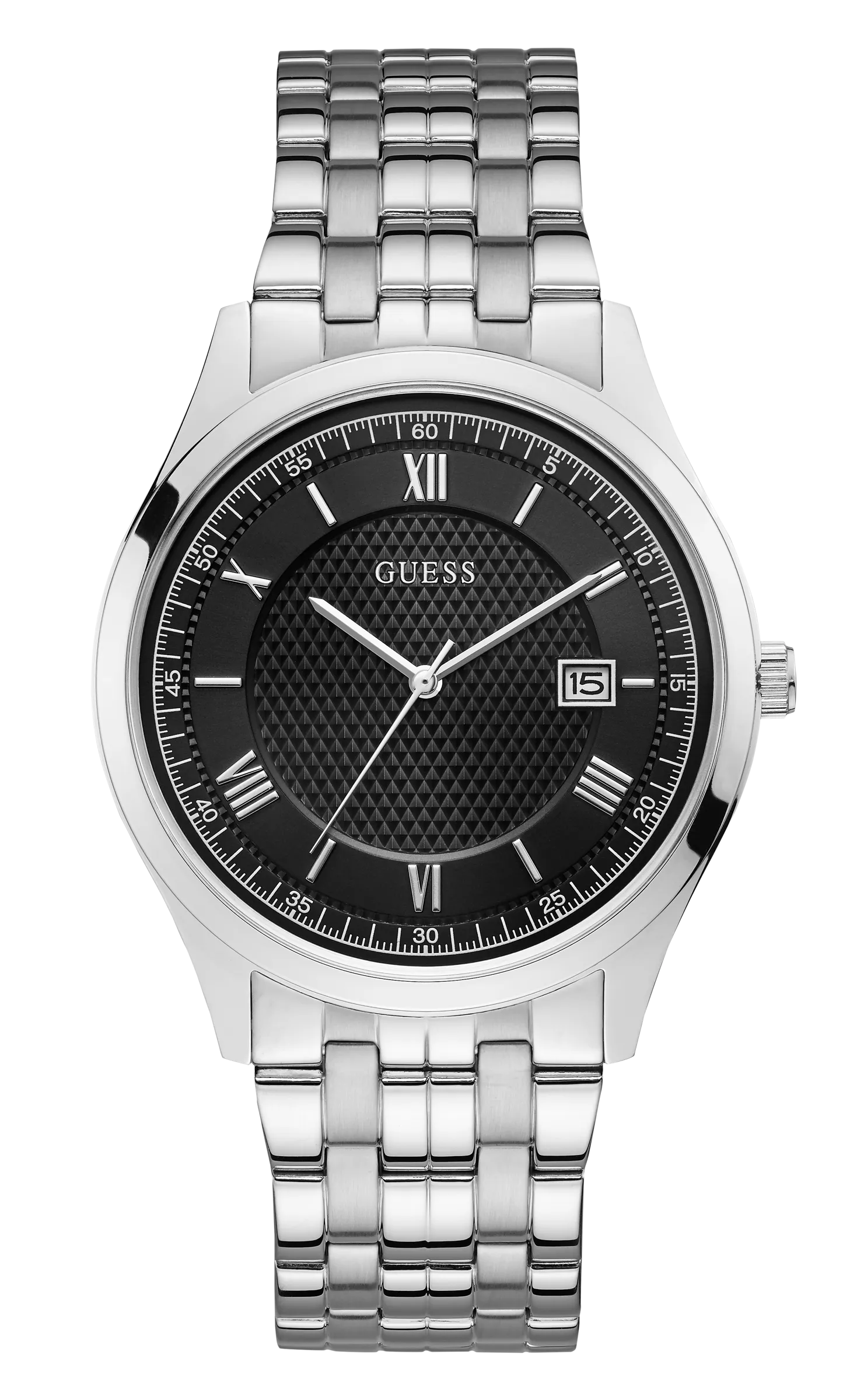 Guess Men Black Dial Analog Watch - W1218G1