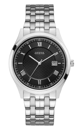 Guess Men Black Dial Analog Watch - W1218G1