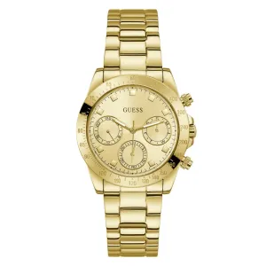 Guess Sport 38 mm Size Gold Dial Women Chronograph Watch - GW0314L2