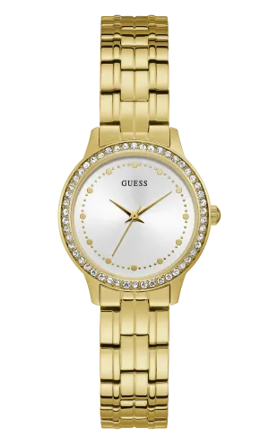 Guess Women White Dial Analog Watch - W1209L2