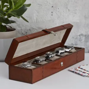 Leather Watch Box For Five