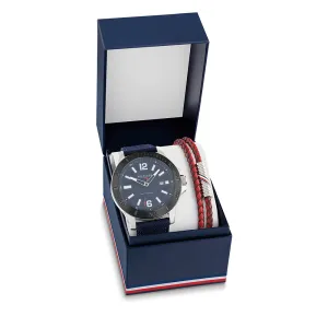 Men Gift Set Blue 46Mm Watch