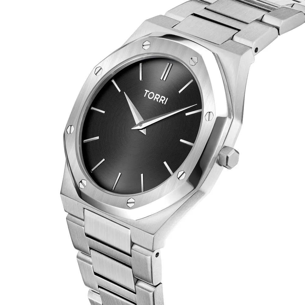 Men Silver 40mm Watch