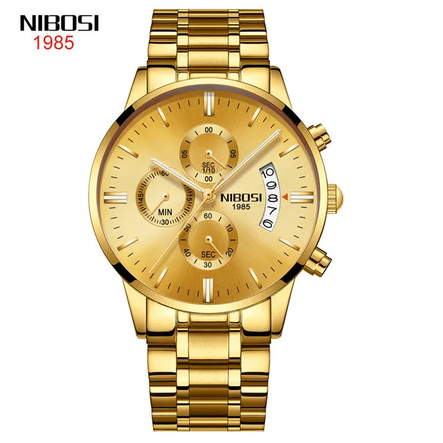 Men's Elegant Wrist Watches Sleek, Gold design, and Stylish Timepiece