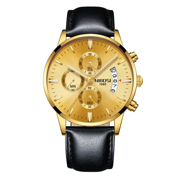 Men's Elegant Wrist Watches Sleek, Gold design, and Stylish Timepiece