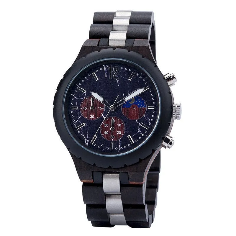 Men's Leisure Business Quartz Wood Watch