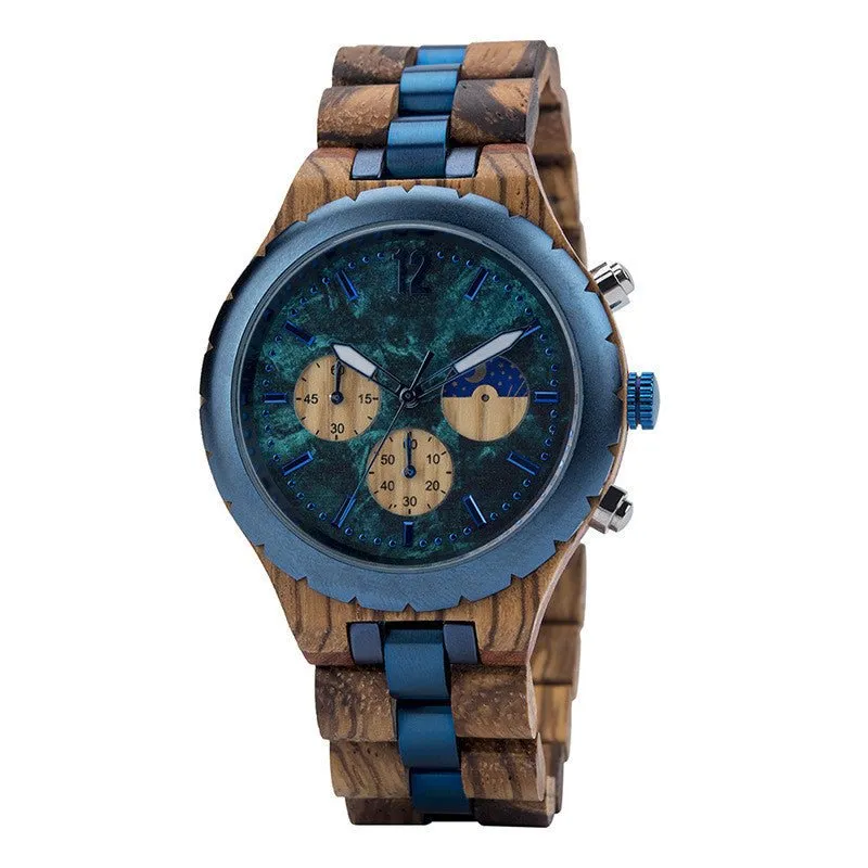 Men's Leisure Business Quartz Wood Watch