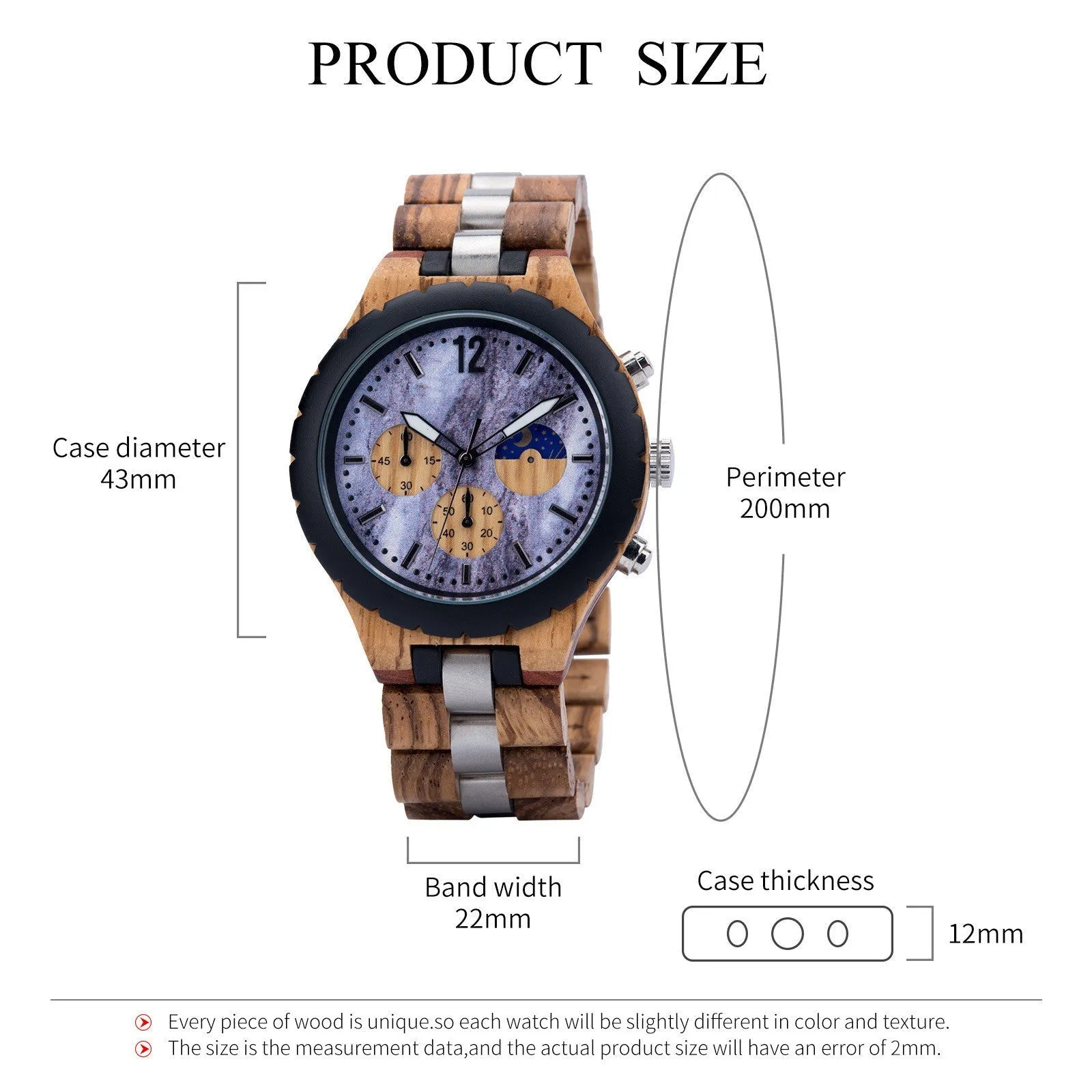 Men's Leisure Business Quartz Wood Watch