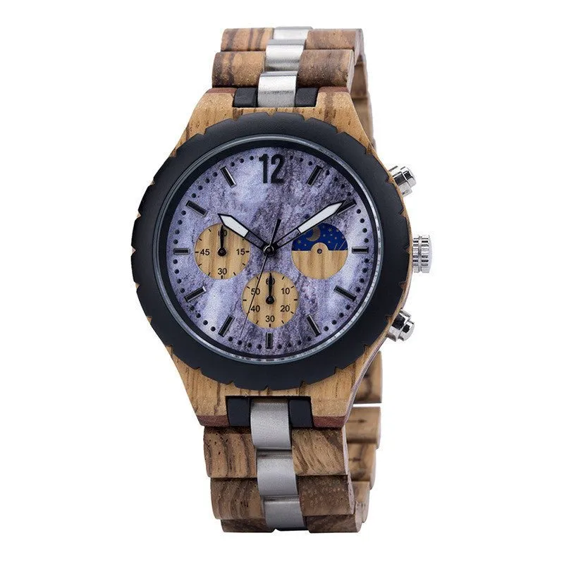 Men's Leisure Business Quartz Wood Watch