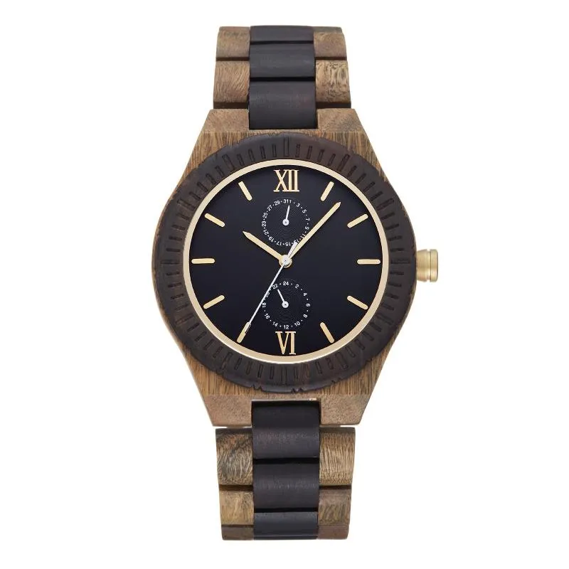 Men's Wooden Watch With Quartz Movement