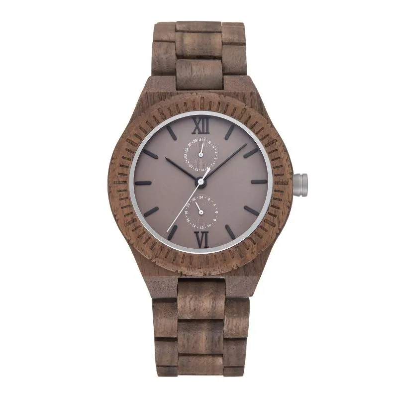 Men's Wooden Watch With Quartz Movement