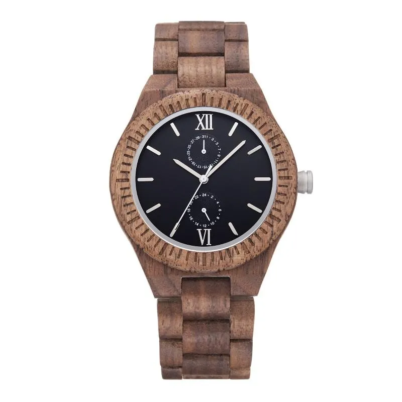 Men's Wooden Watch With Quartz Movement