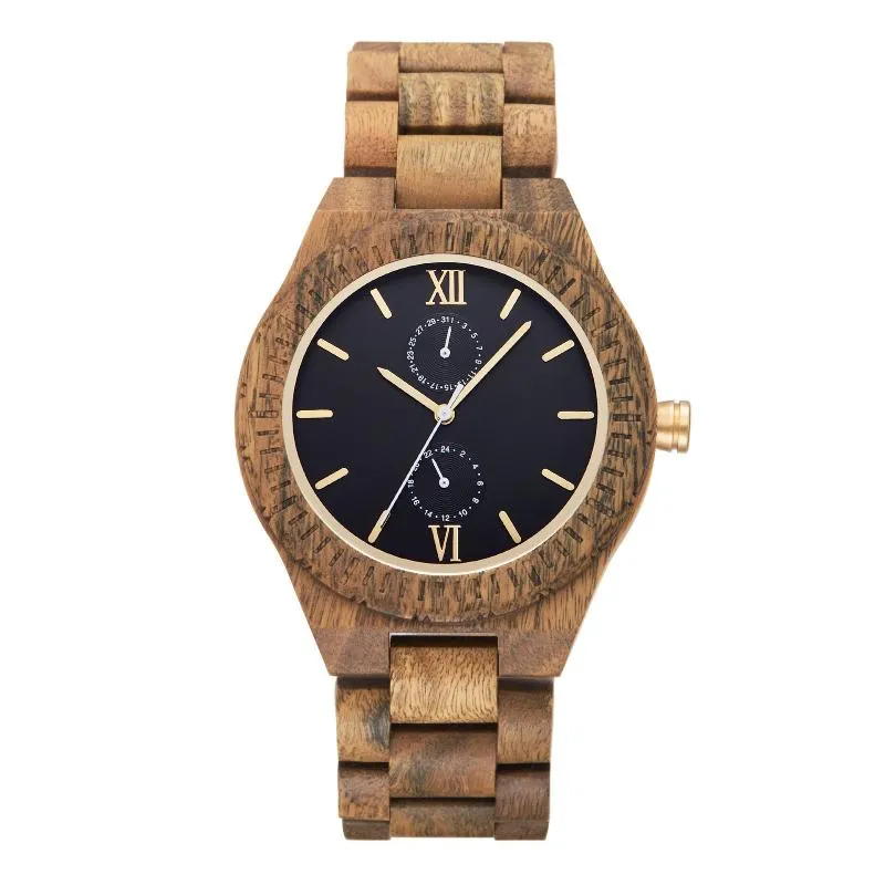 Men's Wooden Watch With Quartz Movement