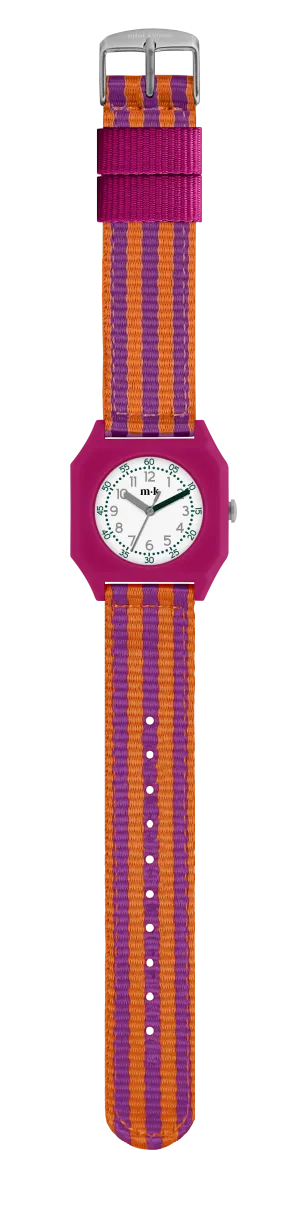 Mini Kyomo Ruby Papaya Eco Friendly Kids Watch- Fushia & Orange