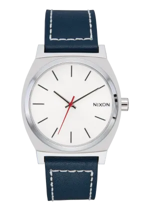 Nixon-WATCHES Time Teller Leather - SILVER/CLOUD/INDIGO