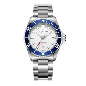 Ocean Star Divers Watch White Dial Blue Bezel (NH35)