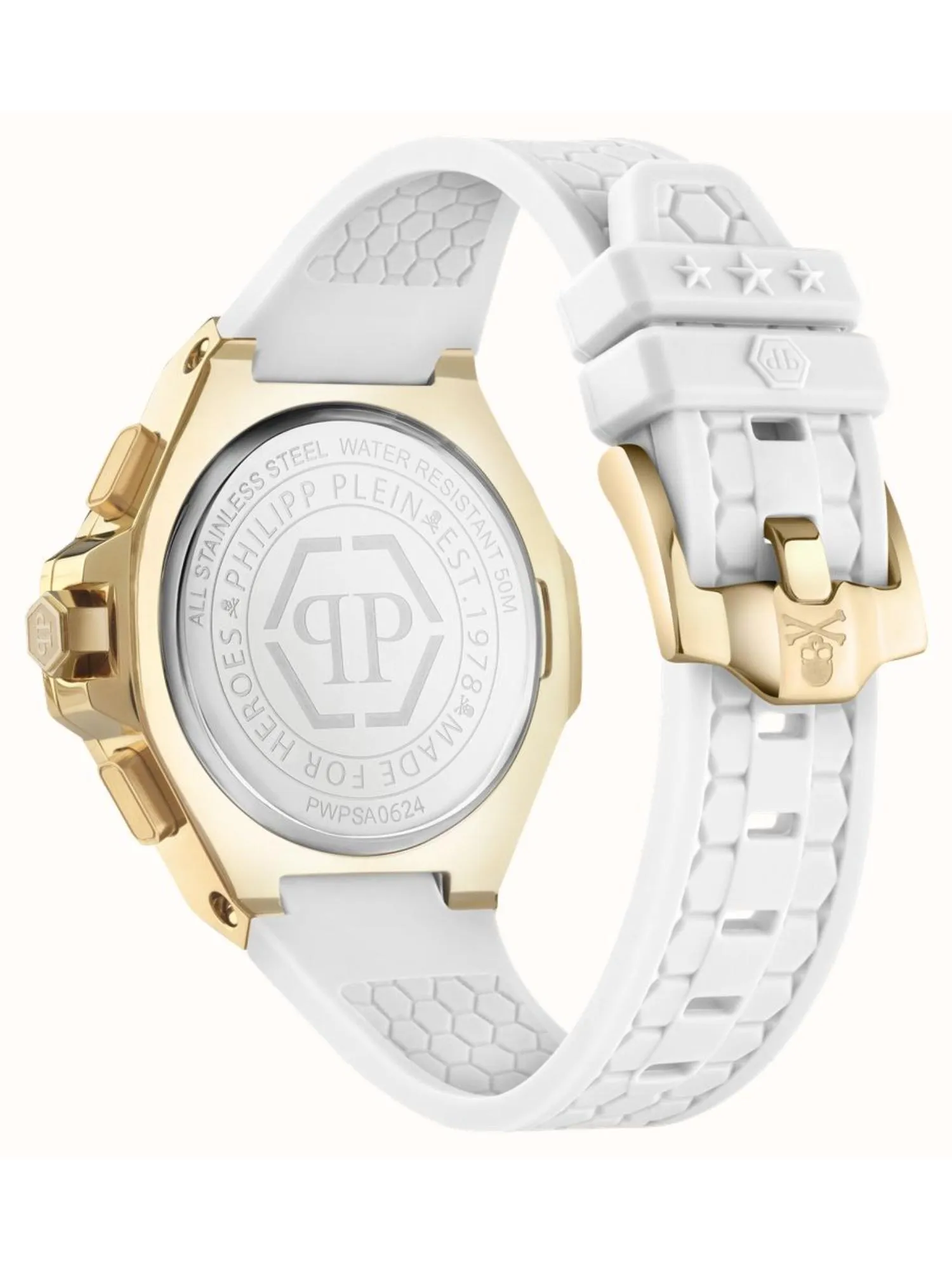 Philipp Plein Unisex 42 mm Size Silver Dial Analog Watch - PWPSA0624