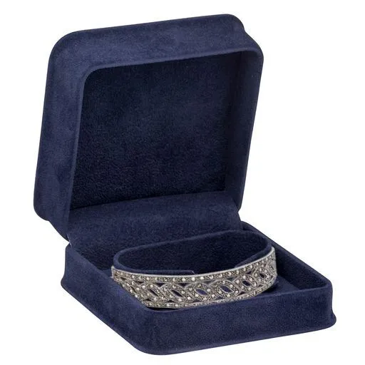 Rich Suede Watch/Bangle Box, Ornate Collection