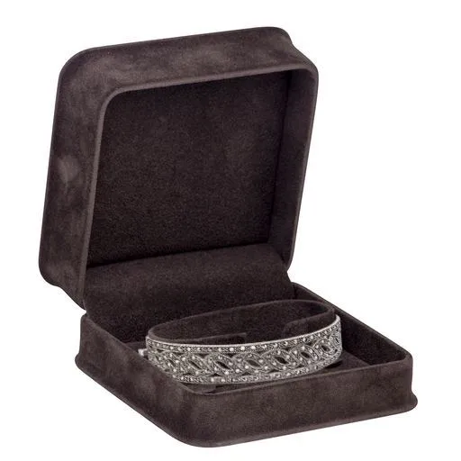 Rich Suede Watch/Bangle Box, Ornate Collection