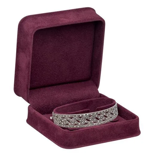 Rich Suede Watch/Bangle Box, Ornate Collection