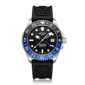 Rotary Seamatic GMT Men's Blue Black Watch GS04378/96