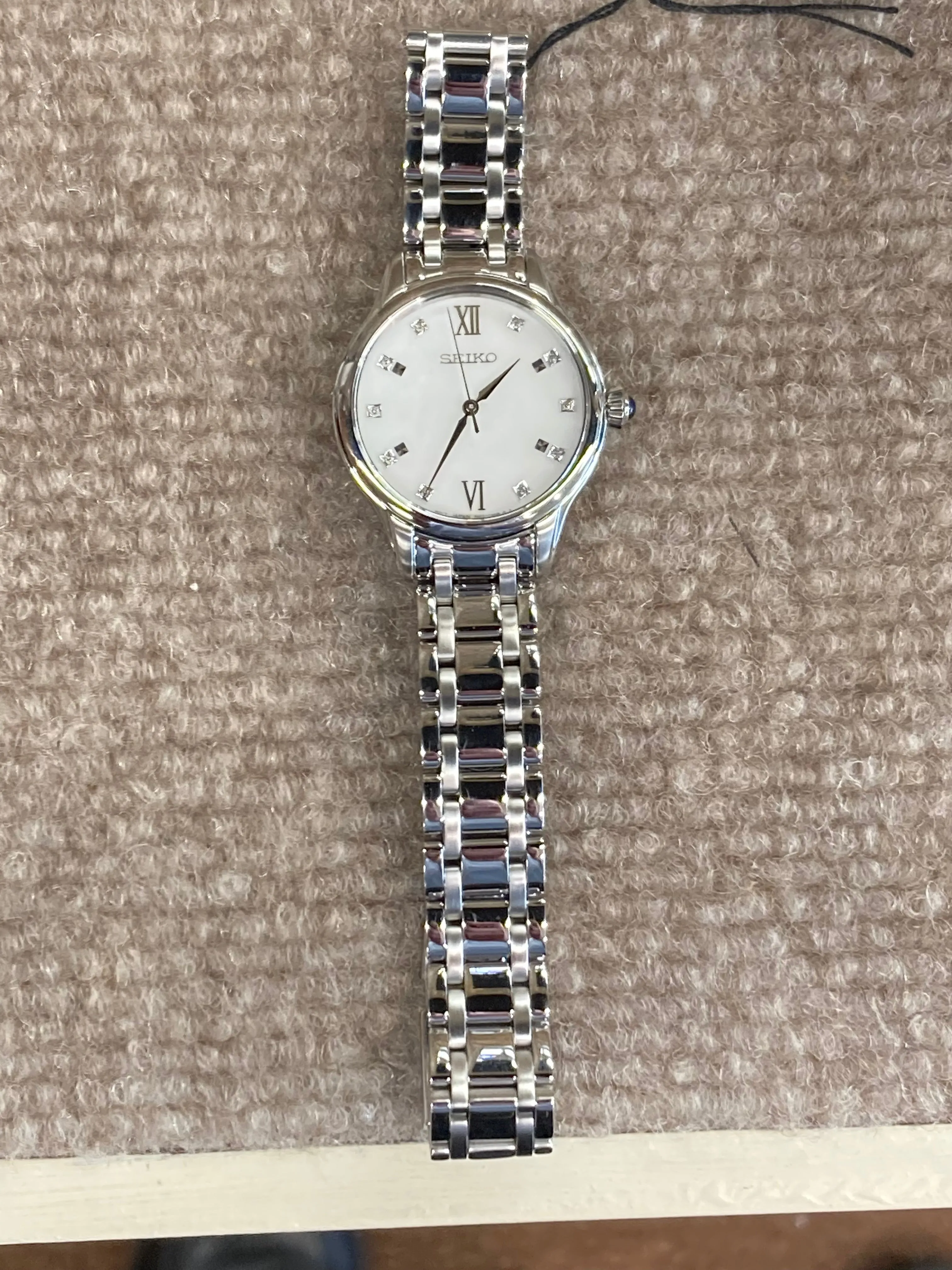 Seiko Women's Diamond Mother Of Pearl Watch