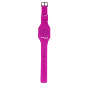 Silicon Glitter Digital LED Band Wrist Watch Purple Glitter