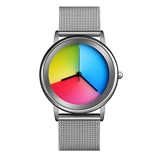 Simple Fashion Rainbow Waterproof  Unisex Watch