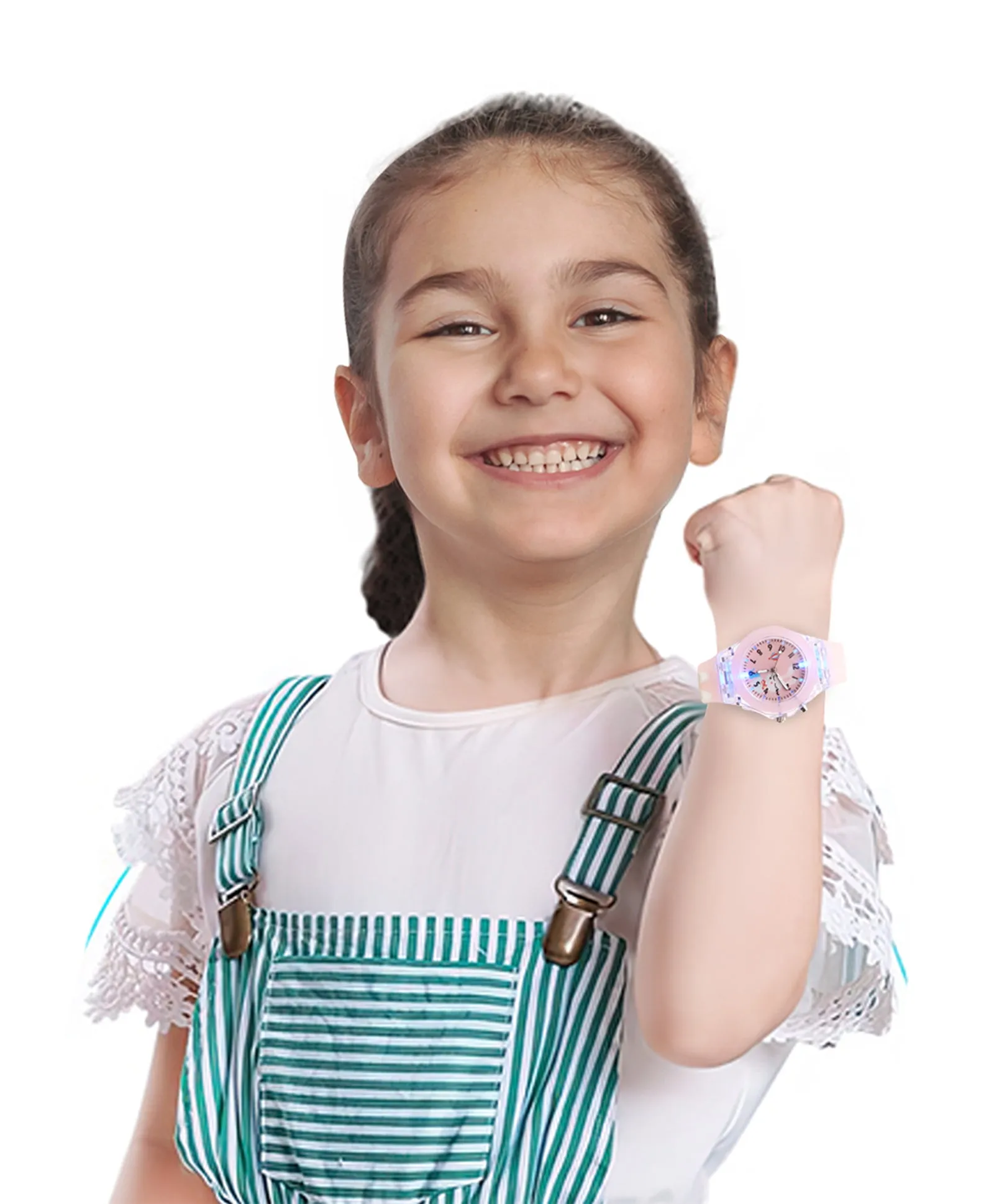 Spiky 3D Cartoon Butterfly Analog Light Watch for Kids & Girls - Purple